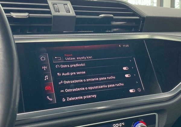 Audi Q3 cena 114900 przebieg: 39569, rok produkcji 2018 z Gdynia małe 407
